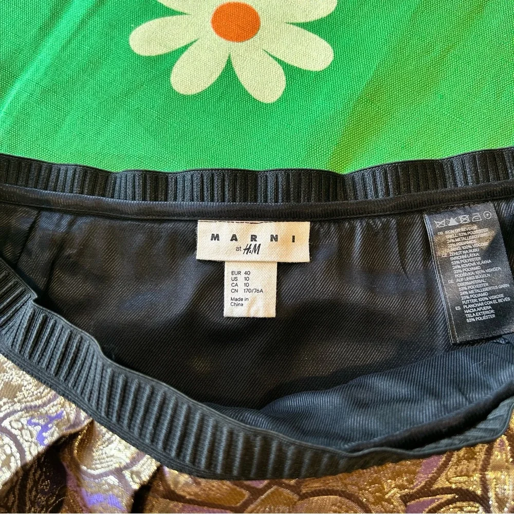 Marni x H&M Brocade Skirt - Gold - Picture 3 of 4